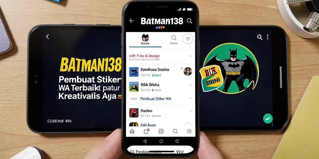 Tampilan antarmuka BATMAN138 untuk membuat stiker WA yang kreatif.