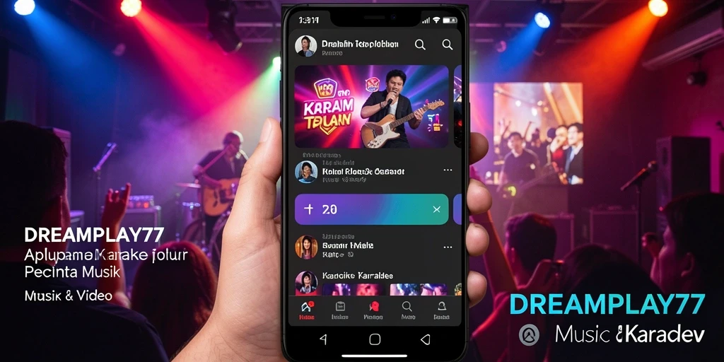 Tampilan antarmuka <strong>DREAMPLAY77</strong> yang intuitif untuk pengalaman karaoke.