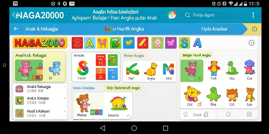 Tampilan antarmuka NAGA2000 yang interaktif dan berwarna-warni.
