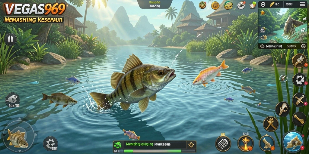 Tampilan antarmuka game Memancing VEGAS969 yang menarik dan intuitif.